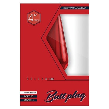 Shots Toys Bottom Line Butt plug Acrylic Model 1, 10 см красная