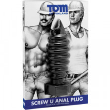 Tom of Finland Screw U Anal Plug, черная