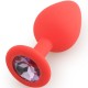 Play Secrets Silicone Butt Plug Medium, красный/светло-фиолетовый