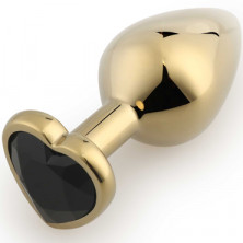 Play Secrets Anal Plug Heart Shape Medium, золотой/черный