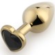 Play Secrets Anal Plug Heart Shape Medium, золотой/черный