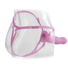 Pipedream Hollow Strap-on 18 см, розовый