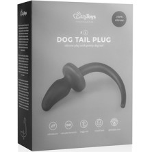 Easytoys Dog Tail Plug Curvy Large, черная