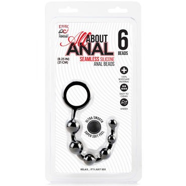 Erotic Fantasy All About Anal 6 Beads, черная