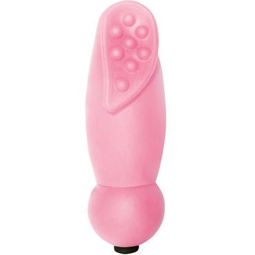 MyWorld Минивибратор+насадка розовые