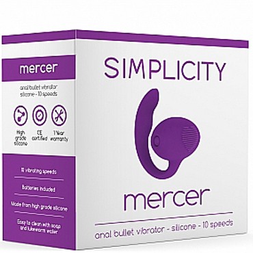 Shots Simplicity Mercer Anal Bullet Vibrator, фиолетовый