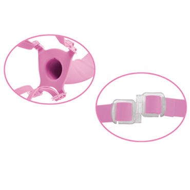 Pipedream Hollow Strap-on 20 см, розовый