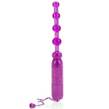 California Exotic Vibrating Pleasure Beads, фиолетовая