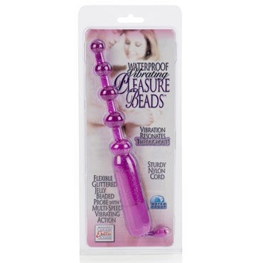 California Exotic Vibrating Pleasure Beads, фиолетовая
