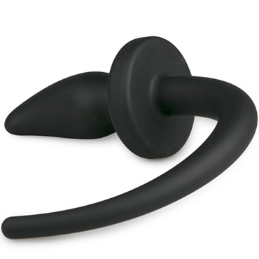 Easytoys Dog Tail Plug Curvy Small, черная