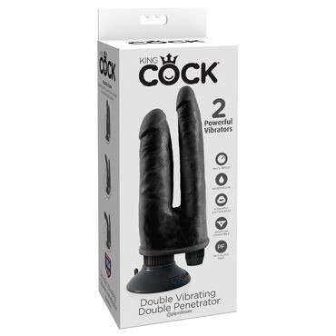Pipedream Double Vibrating Double Penetrator, черный