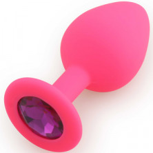 Play Secrets Silicone Butt Plug Medium, розовый/фиолетовый