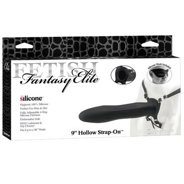 Pipedream Hollow Strap-on 22,5 см, черный