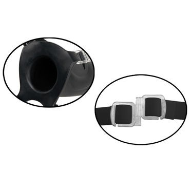 Pipedream Hollow Strap-on 22,5 см, черный