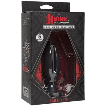 Doc Johnson Kink Lube Luge Silicone Plug 13см, черная