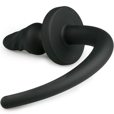 Easytoys Dog Tail Plug Twirly Large, черная