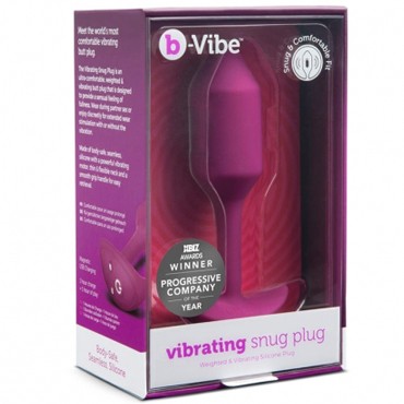 B-Vibe Vibrating Snug Plug 2, розовая