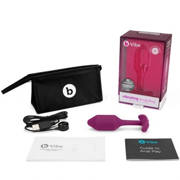 B-Vibe Vibrating Snug Plug 2, розовая