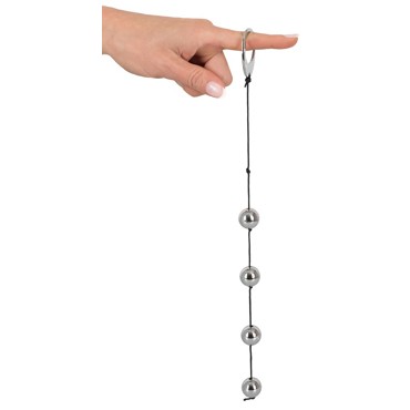 Seven Creations Heavy Metal Anal Beads, серебристые