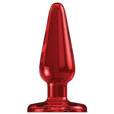 Shots Toys Bottom Line Butt plug Acrylic Model 2, 13 см красная