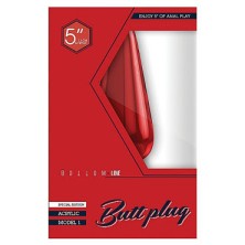 Shots Toys Bottom Line Butt plug Acrylic Model 2, 13 см красная
