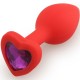 Play Secrets Silicone Butt Plug Heart Shape Small, красный/фиолетовый