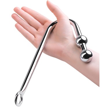 ToyFa Metal Анальный крюк с шаром 41 см, серебристый