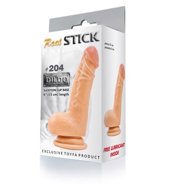 Toyfa RealStick #204, фаллоимитатор, 15 см, телесный