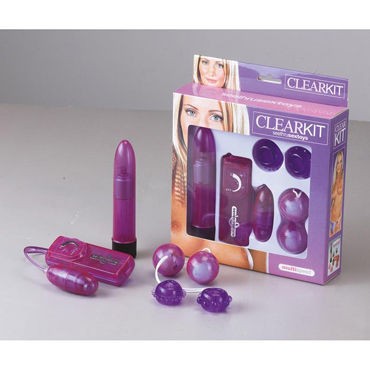 Seven Creations Clear Vibratorkit, фиолетовый