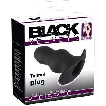 Orion Black Velvets Tunnel Plug, черный