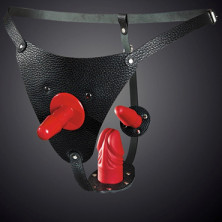 Sitabella Кожаные трусики для страпона, черные