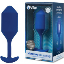 B-Vibe Vibrating Snug Plug 4, синяя