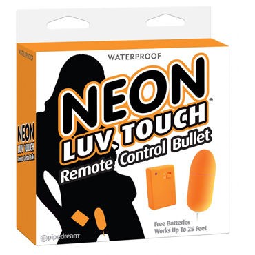 Pipedream Neon Luv Touch Remote Control Bullet, оранжевое