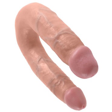Pipedream King Cock U-Shaped Medium Double Trouble, телесный