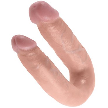 Pipedream King Cock U-Shaped Medium Double Trouble, телесный