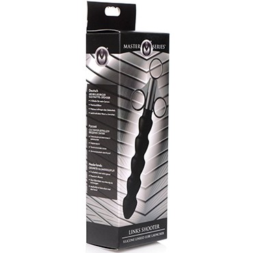 XR Brands Master Series Silicone Links Lube Launcher, черная