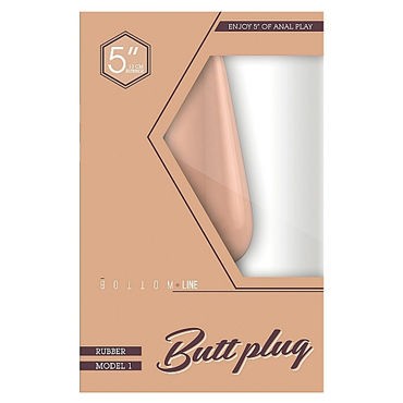 Shots Toys Bottom Line Butt plug Model 2, 13 см телесная