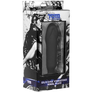 Tom of Finland Silicone Vibrating Anal Plug, черная