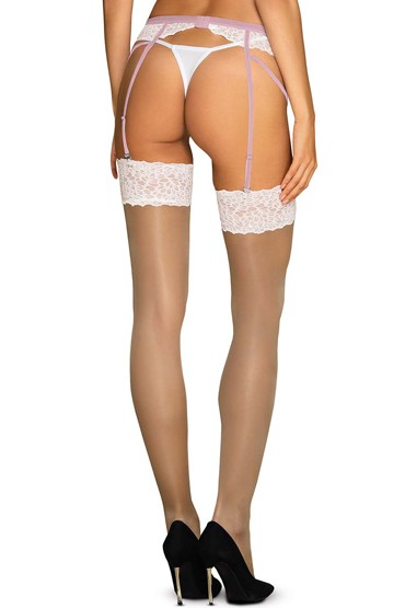 Obsessive Lilyanne stockings, бежевые