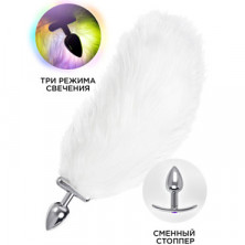 Toyfa Metal Втулка со светящимся хвостом, серебристая