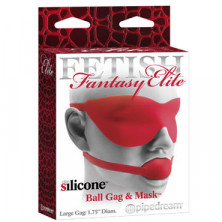 Pipedream Ball Gag And Mask красный
