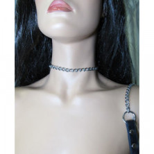 BDSM Арсенал поводок с кожаной петлей, 90 см