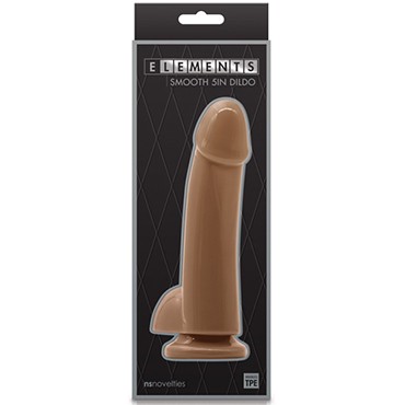 NSnovelties Elements Smooth Dildo 13 см, коричневый