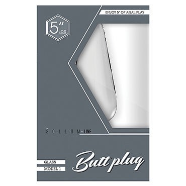 Shots Toys Bottom Line Butt plug Acrylic Model 2, 13 см прозрачная