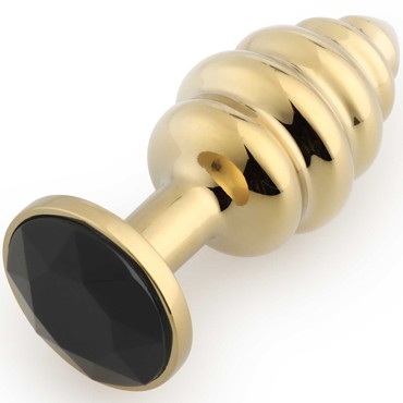 Play Secrets Thread Butt Plug Small, золотой/черный