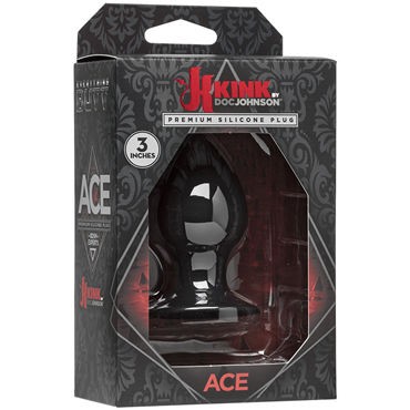 Doc Johnson Kink Ace Silicone Plug 7,5см, черная
