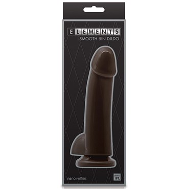NSnovelties Elements Smooth Dildo 13 см, черный