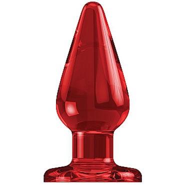 Shots Toys Bottom Line Butt plug Acrylic Model 2, 10 см красная