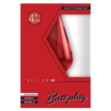 Shots Toys Bottom Line Butt plug Acrylic Model 2, 10 см красная