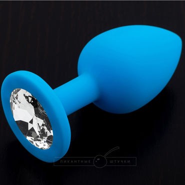 Пикантные штучки Маленькая силиконовая пробка, голубая